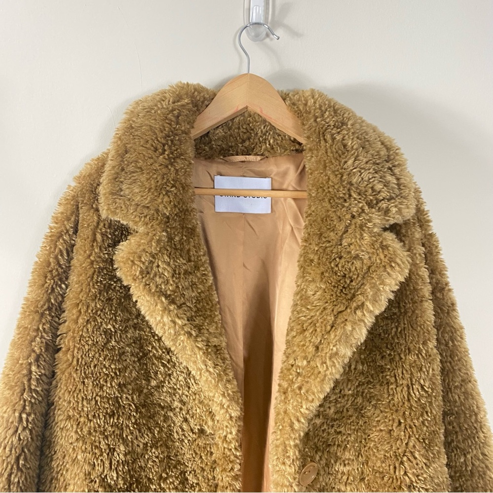 STAND STUDIO Anika Coat Faux Shearling in Camel - 36/S - Picture 10 of 16